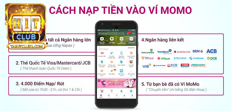 Cách nạp tiền vào HitClub qua app MoMo nhanh chóng nhất